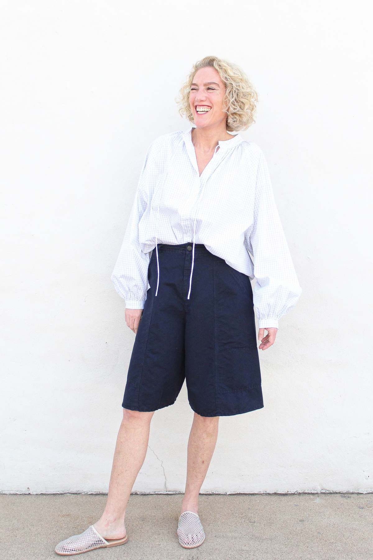 Colibri Aperture Blouse - White Check - Image 1 of 5