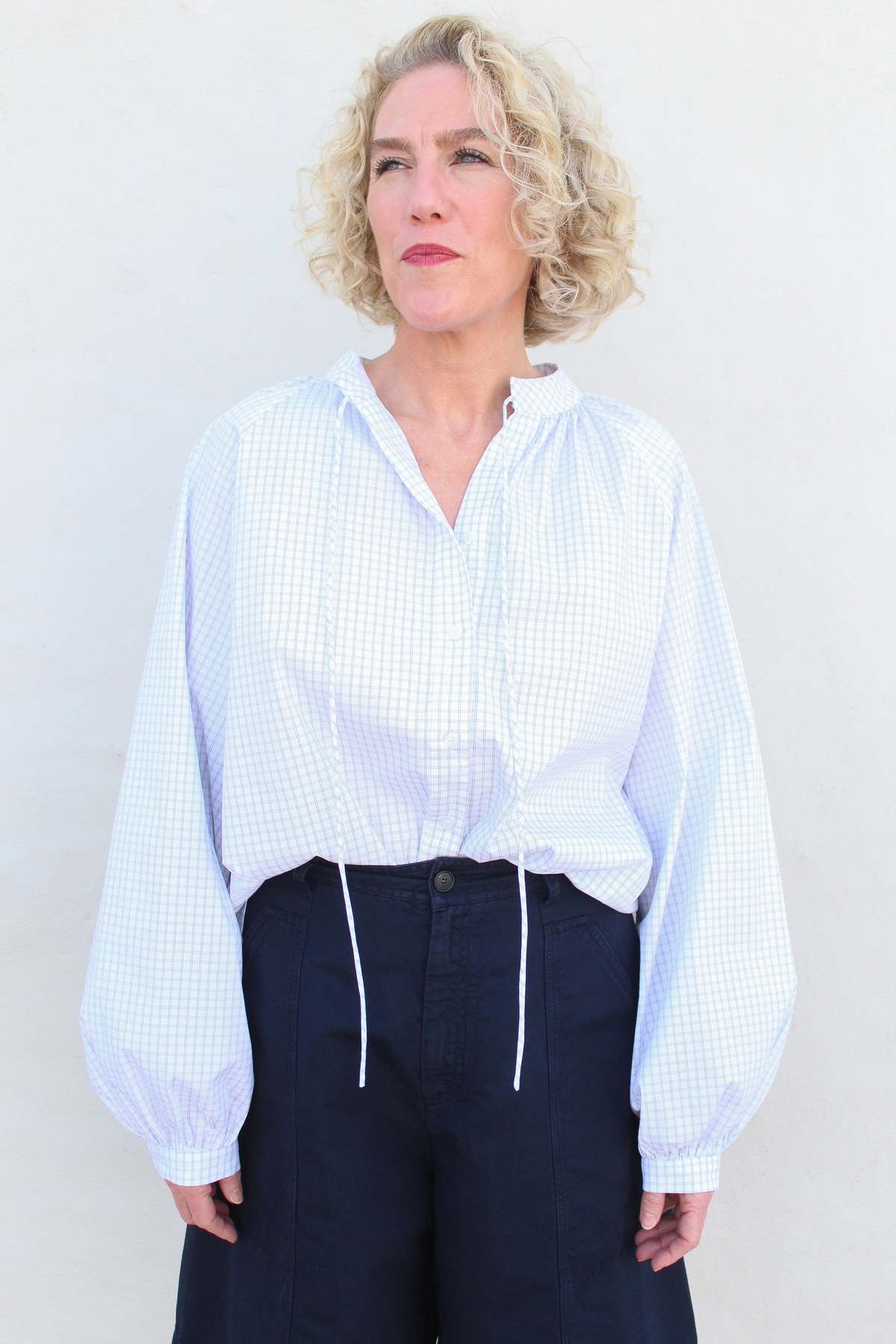 Colibri Aperture Blouse - White Check - Image 2 of 5