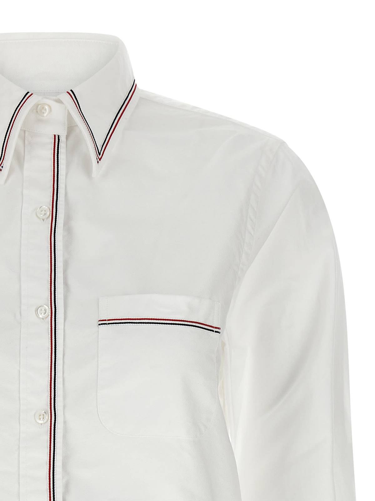 thom browne RWB Crop Tape Shirt - White - Image 3 of 4