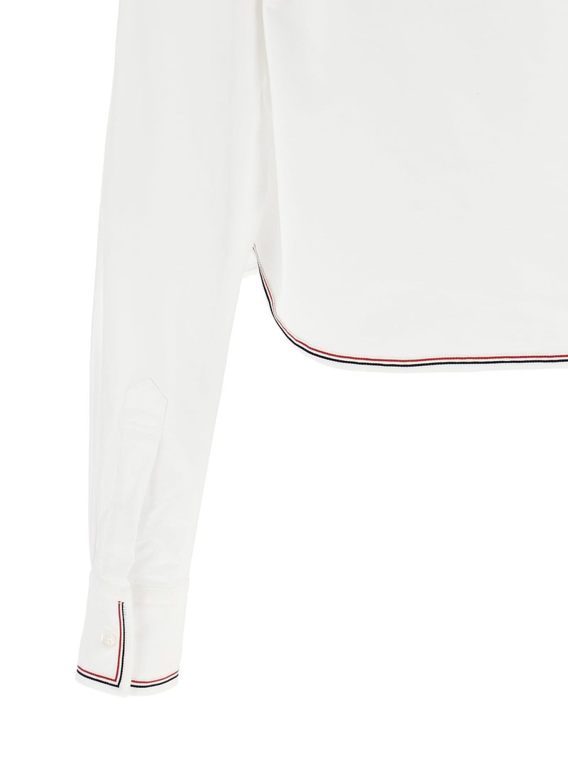 thom browne RWB Crop Tape Shirt - White