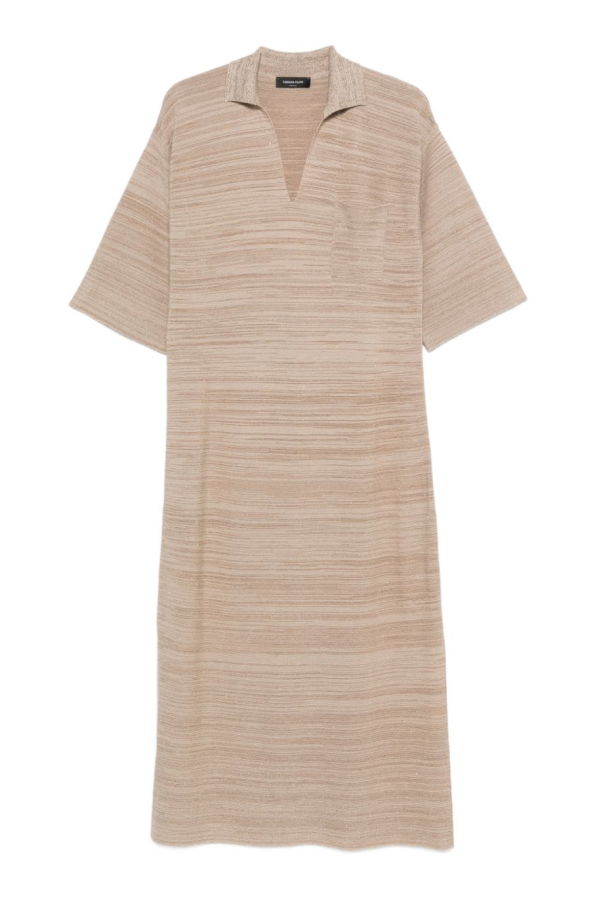 Fabiana Filippi Wool And Cotton Shirtdress - Beige