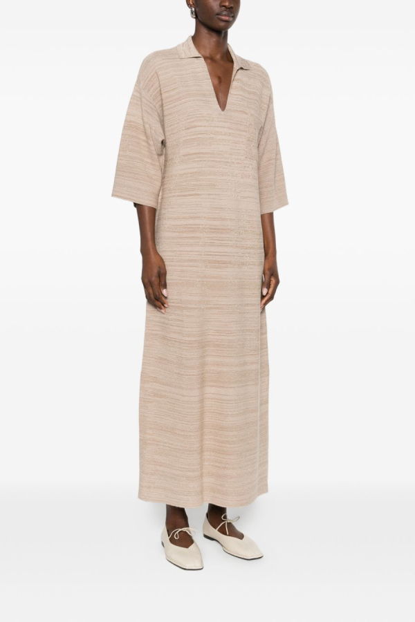 Fabiana Filippi Wool And Cotton Shirtdress - Beige