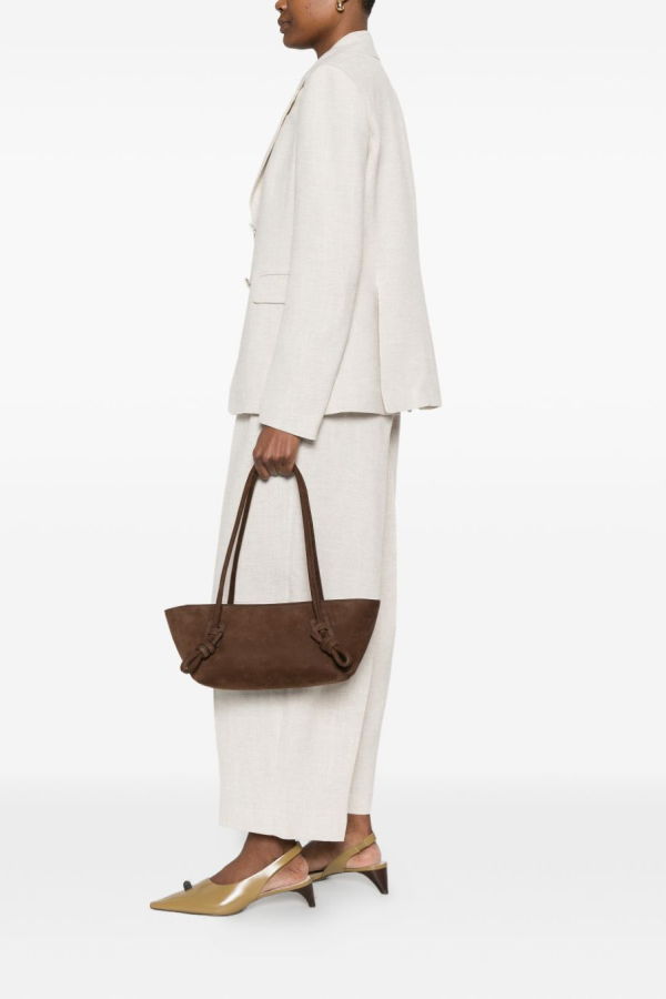 Hereu Fleca Leather Shoulder Bag - Brown