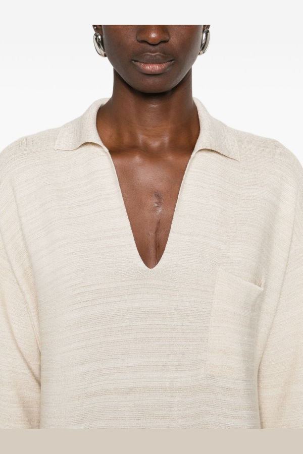 Fabiana Filippi Wool and Cotton Shirtdress Dress - Ivory