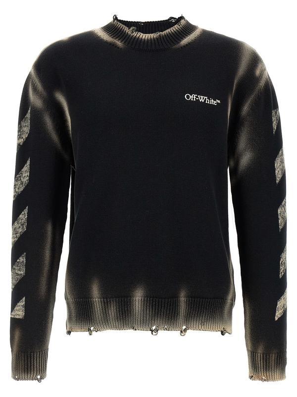 Off-White Diag Arr Corrosion Sweater - Black
