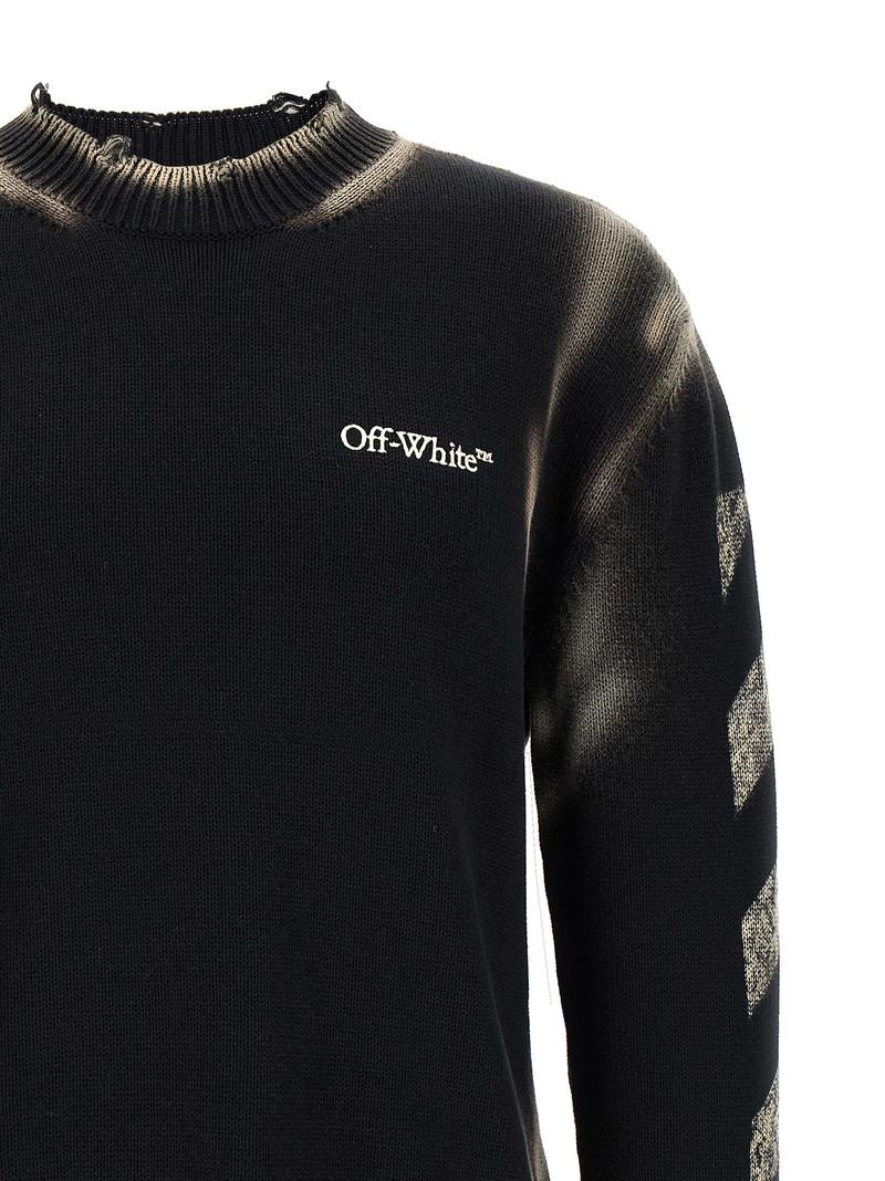 Off-White Diag Arr Corrosion Sweater - Black