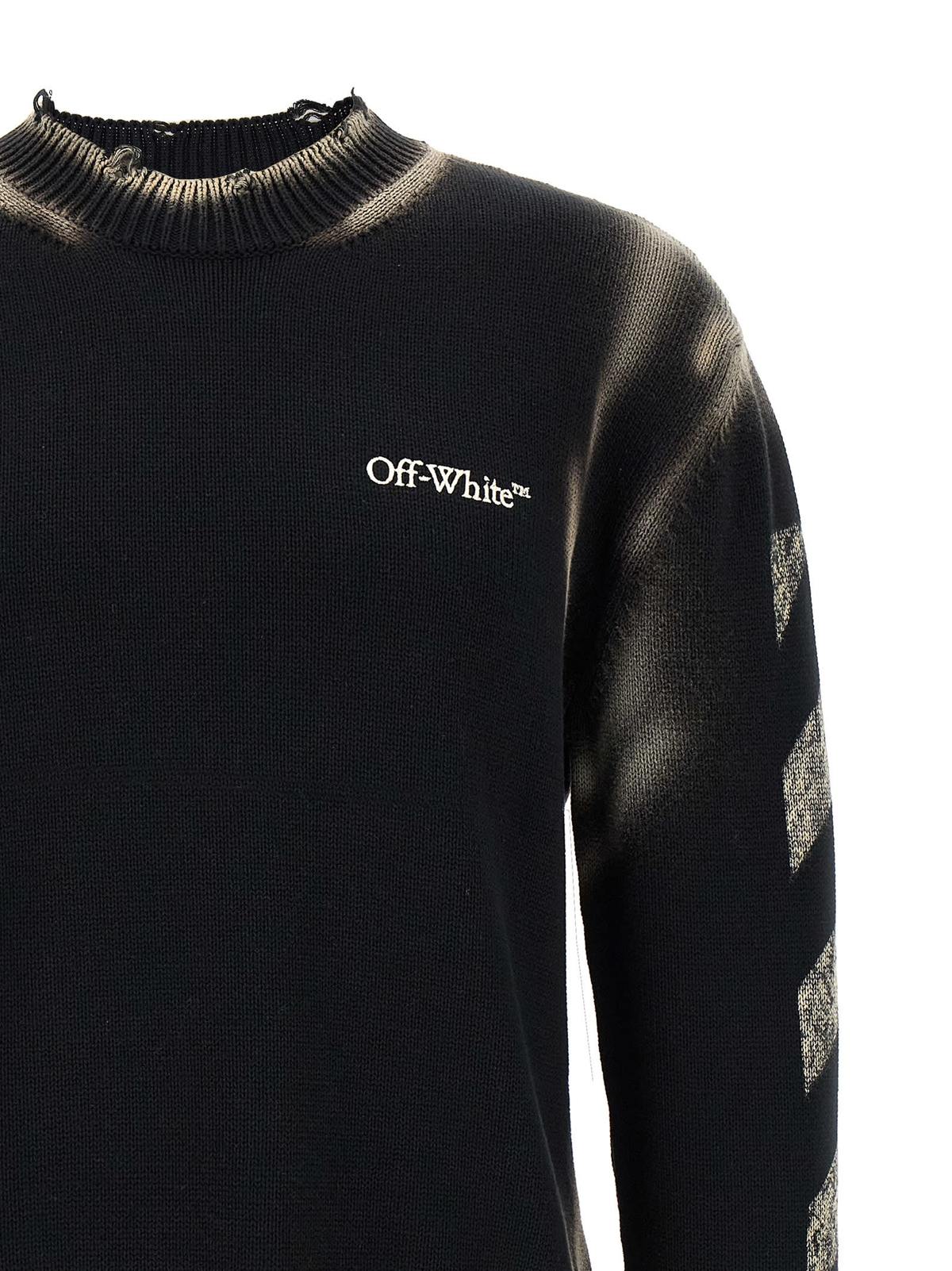 Off-White Diag Arr Corrosion Sweater - Black - Image 3 of 4