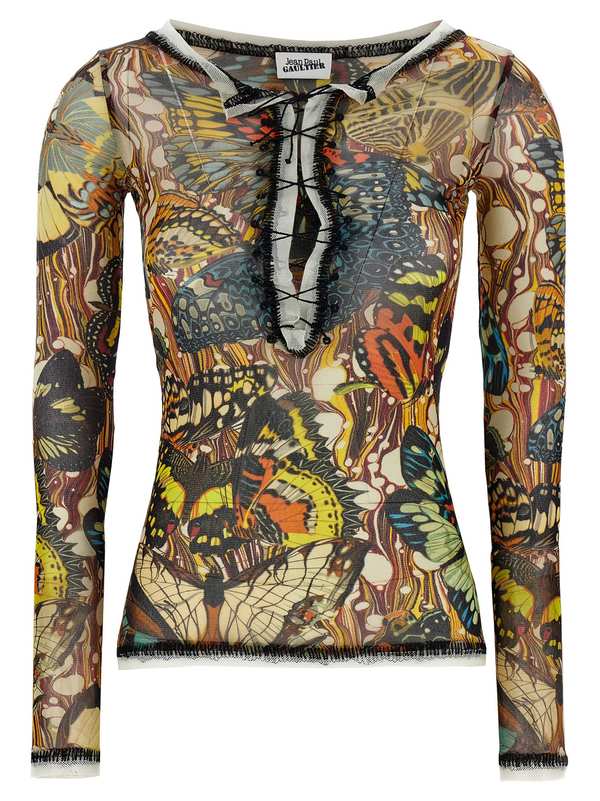 Jean Paul Gaultier Re-Edition - The Yellow Butterfly Cardigan - Multicolor