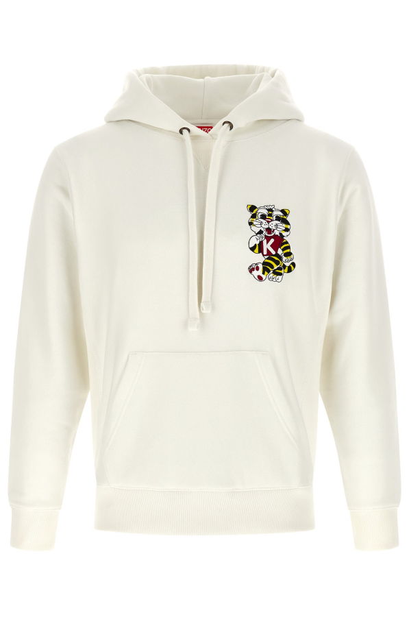Kenzo Wild Tiger Embroidered Hoodie - White