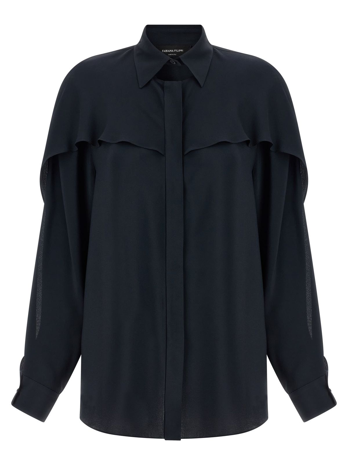Fabiana Filippi Collar Detail Shirt - Blue - Image 1 of 4