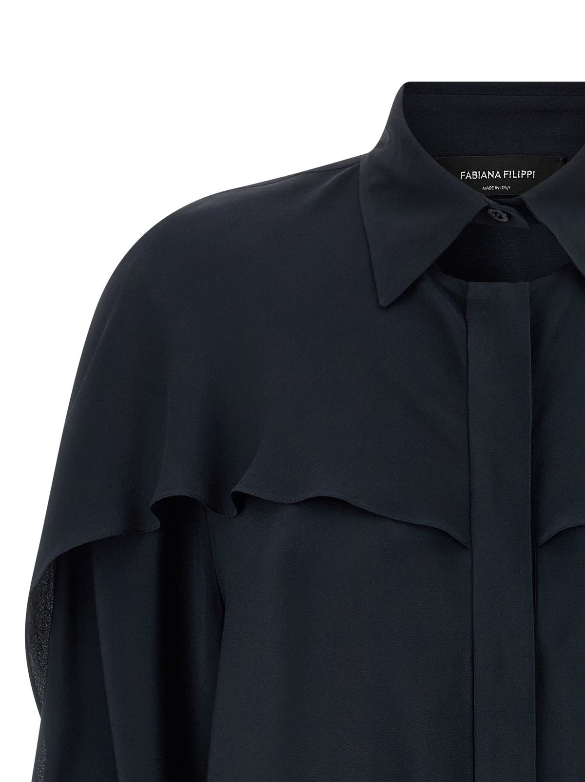 Fabiana Filippi Collar Detail Shirt - Blue - Image 3 of 4