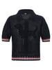 thom browne Hector Pointelle Polo Shirt - Blue - Thumbnail 2