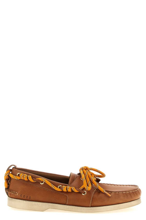 Golden Goose Leather Boat Shoe - Brown