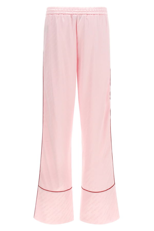 Off-White Jacquard Satin Pajama Pants - Pink