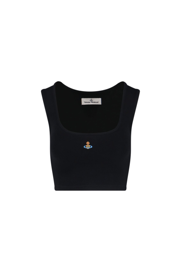 Vivienne Westwood Orb Cropped Tank Top - Black