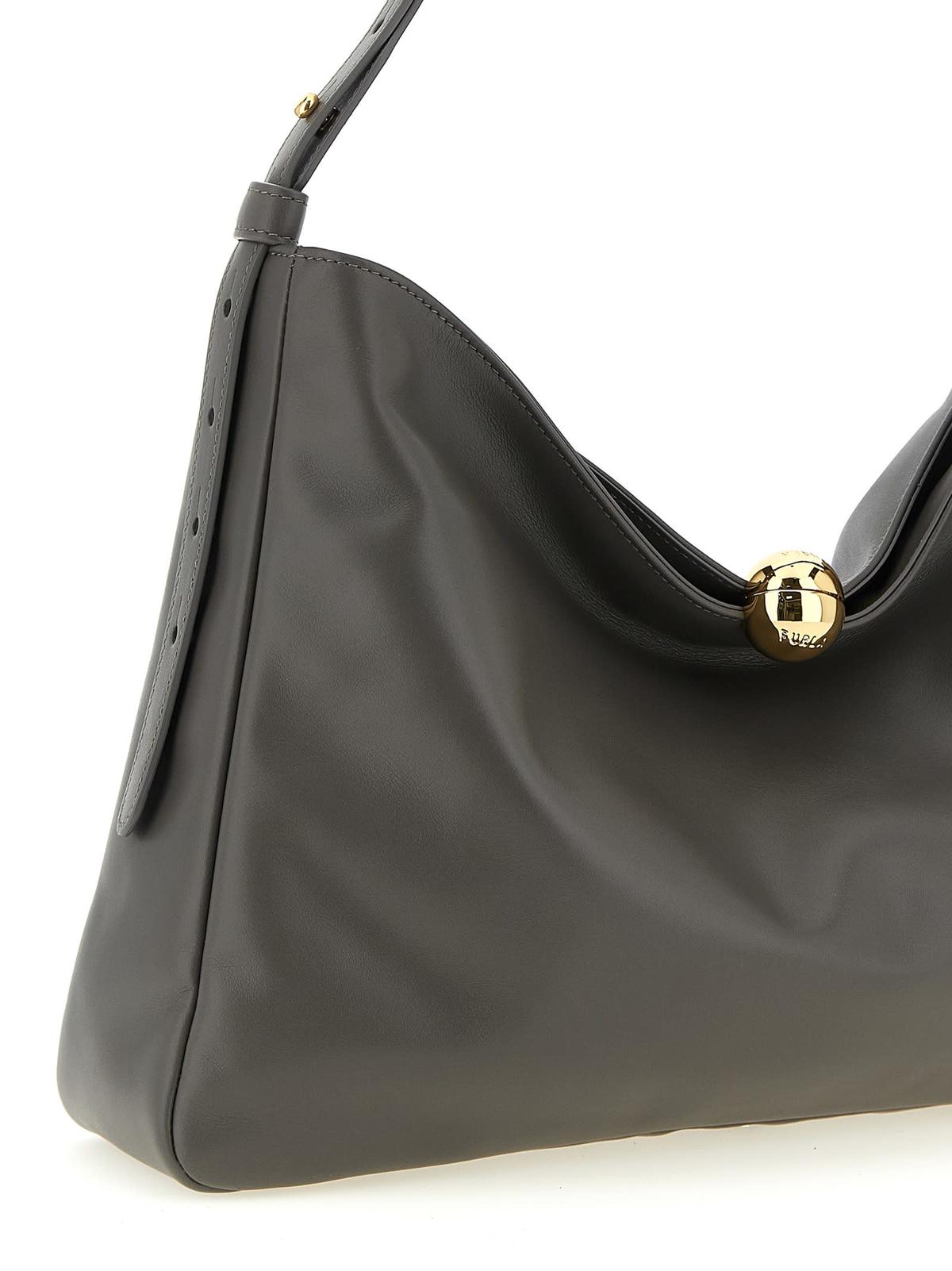 Furla Sfera Soft Large Shoulder Bag - Gray - Image 3 of 4