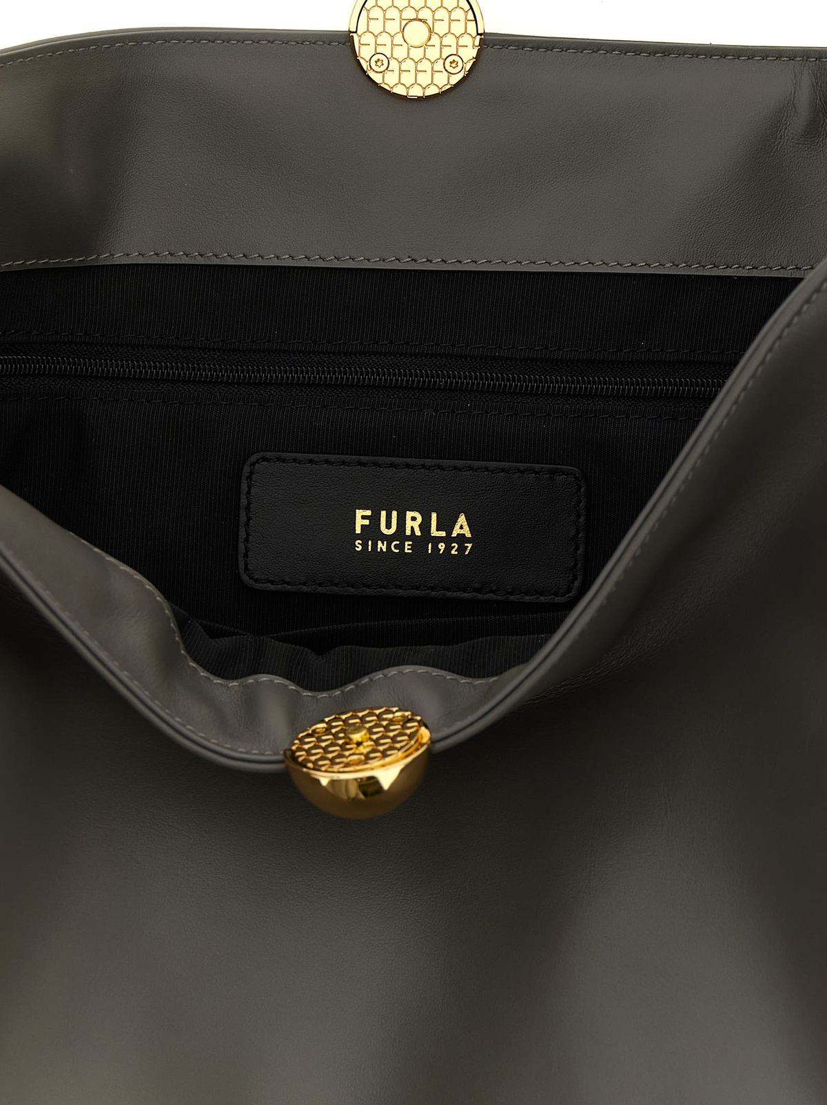 Furla Sfera Soft Large Shoulder Bag - Gray - Image 4 of 4