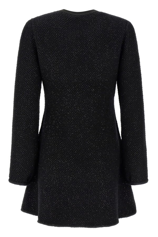 Self-Portrait Sequin Knit Mini Dress - Black