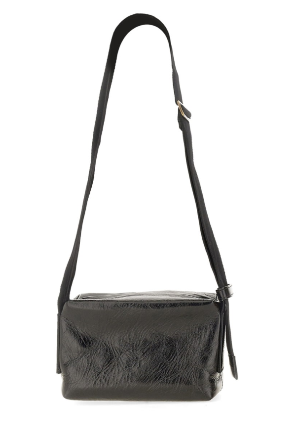 Uma Wang Leather Shoulder Bag - Black