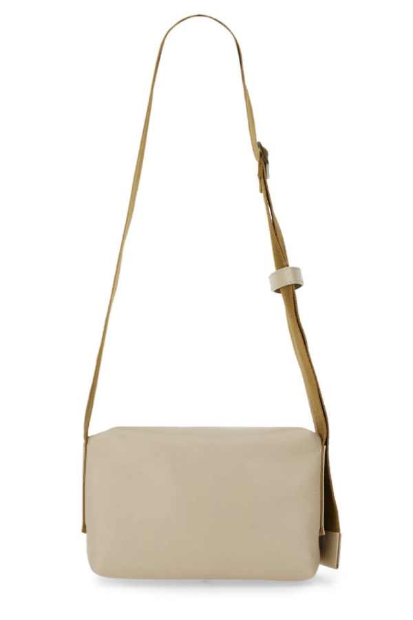 Uma Wang Leather Shoulder Bag - White