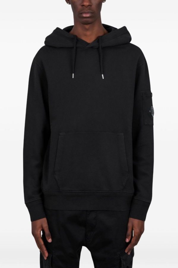 C.P. Company Cotton Hoodie - Black