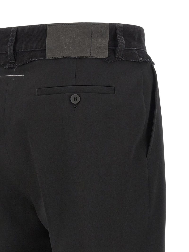 MM6 Maison Margiela Denim Insert Pants - Black