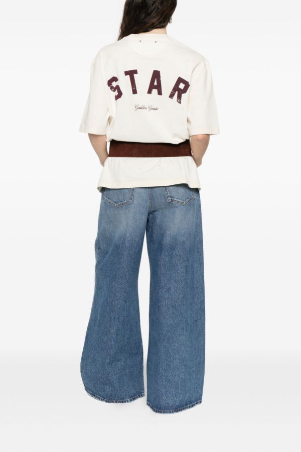 Golden Goose Cotton T-Shirt Top - White
