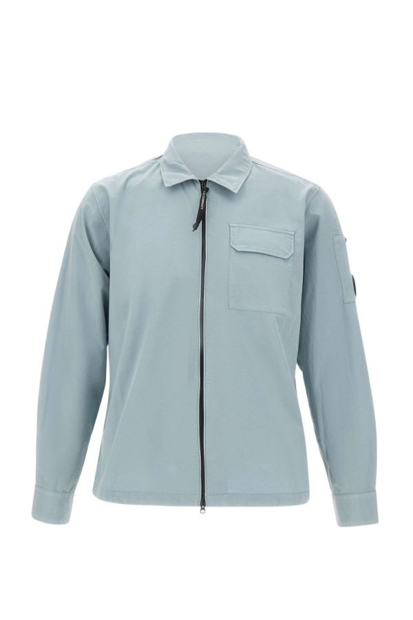 C.P. Company Organic Cotton Overshirt Jacket - Light Grey