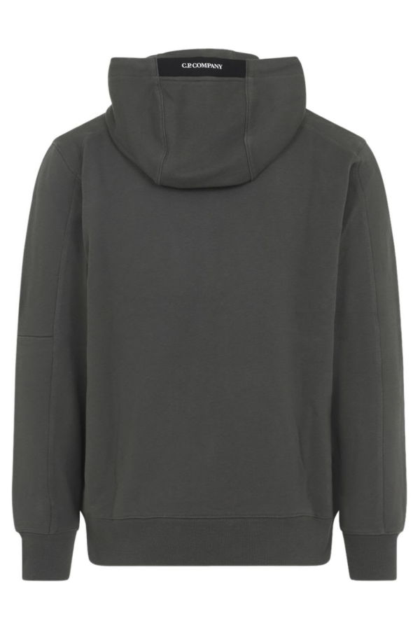 C.P. Company Logo Cotton Hoodie - Gray