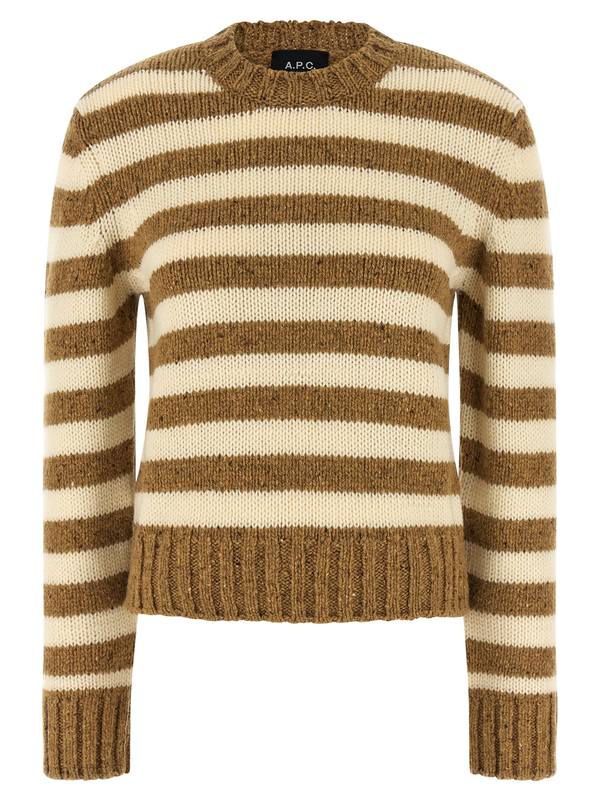 A.P.C. Striped Sweater - Brown