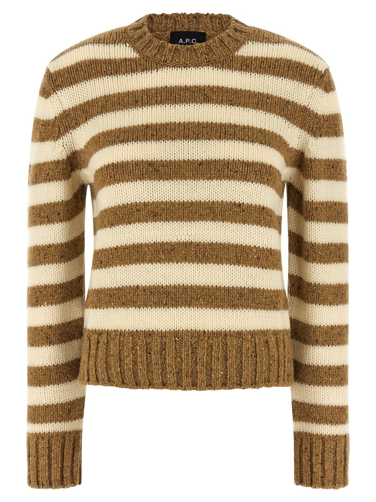A.P.C. Striped Sweater - Brown - Image 1 of 4
