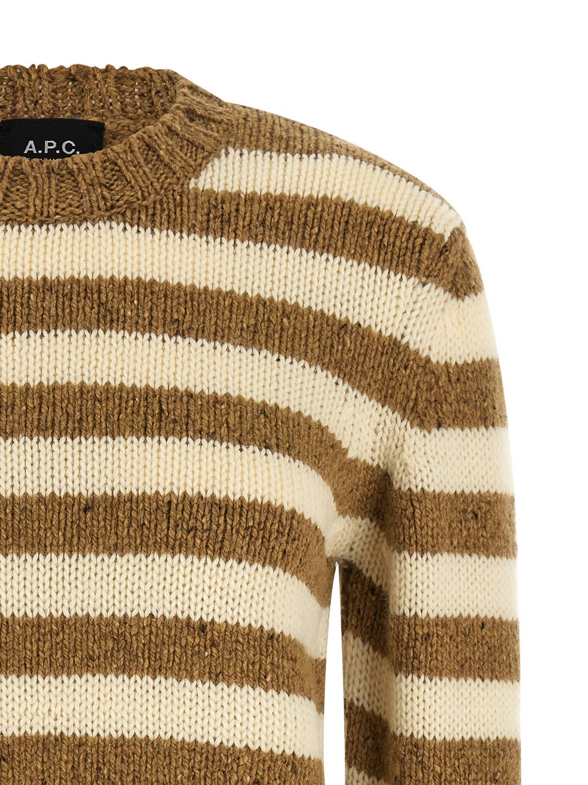 A.P.C. Striped Sweater - Brown - Image 3 of 4