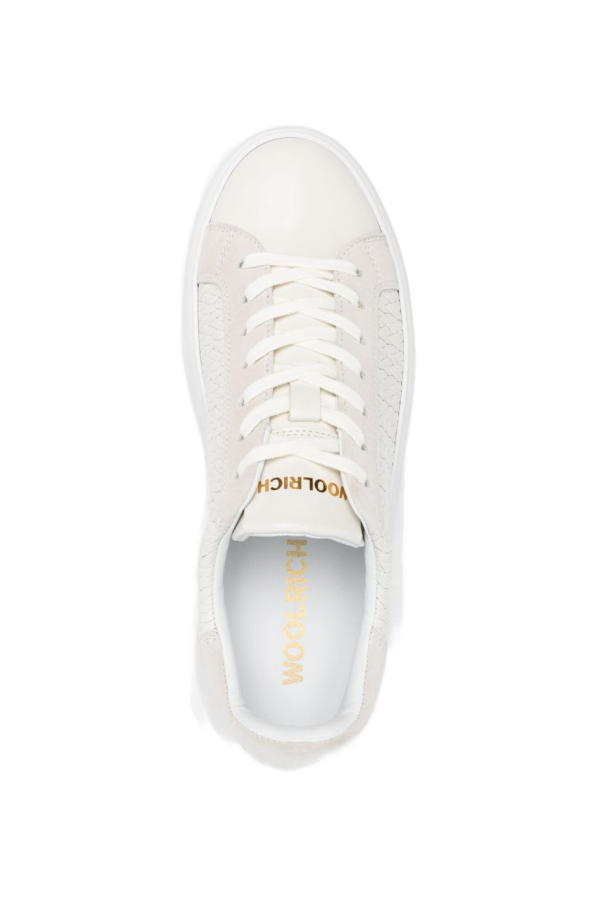Woolrich Chunky Court Leather Sneakers - White