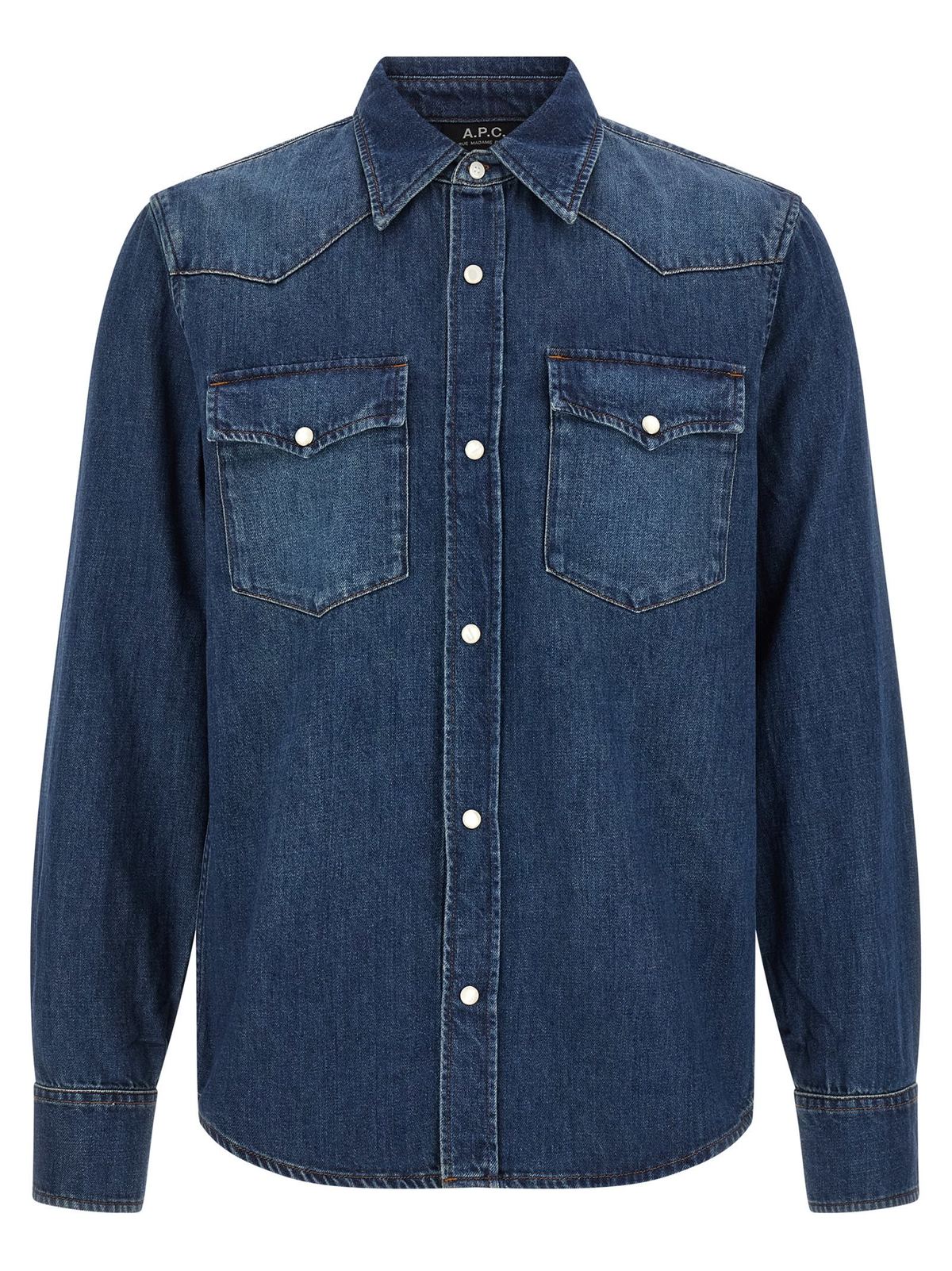 A.P.C. Western Shirt - Blue - Image 1 of 4