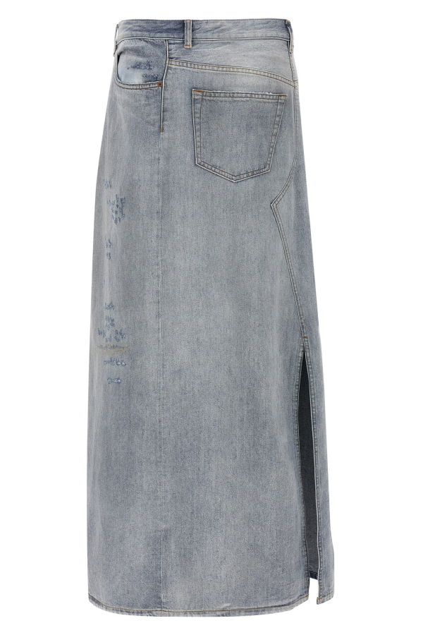 MM6 Maison Margiela Asymmetrical Construction Skirt - Light Blue