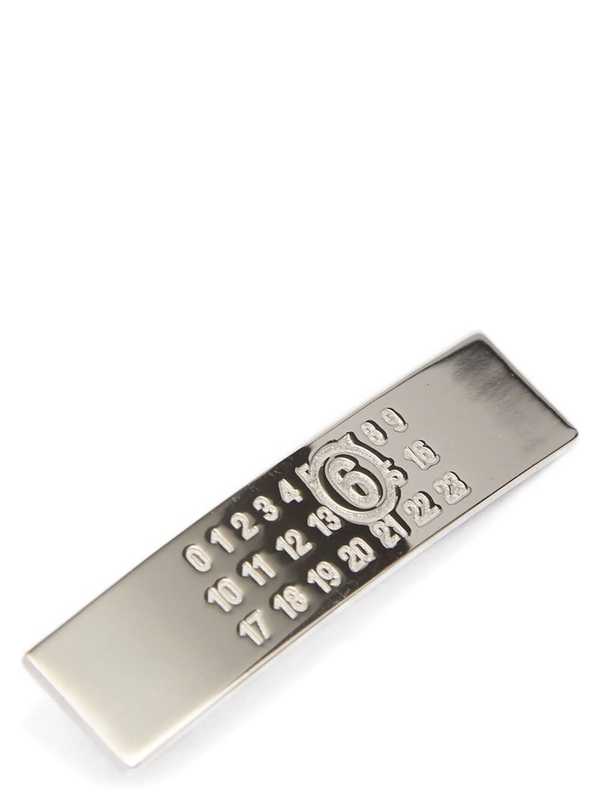 MM6 Maison Margiela Numeric Hair Clip - Silver