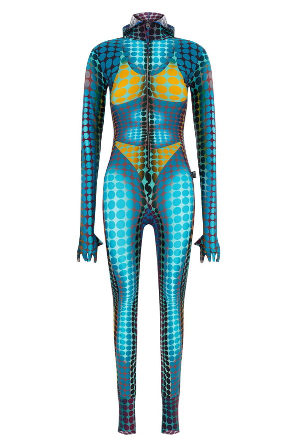 Jean Paul Gaultier Re-Edition The Blue Dots Print Jumpsuit - Multicolor
