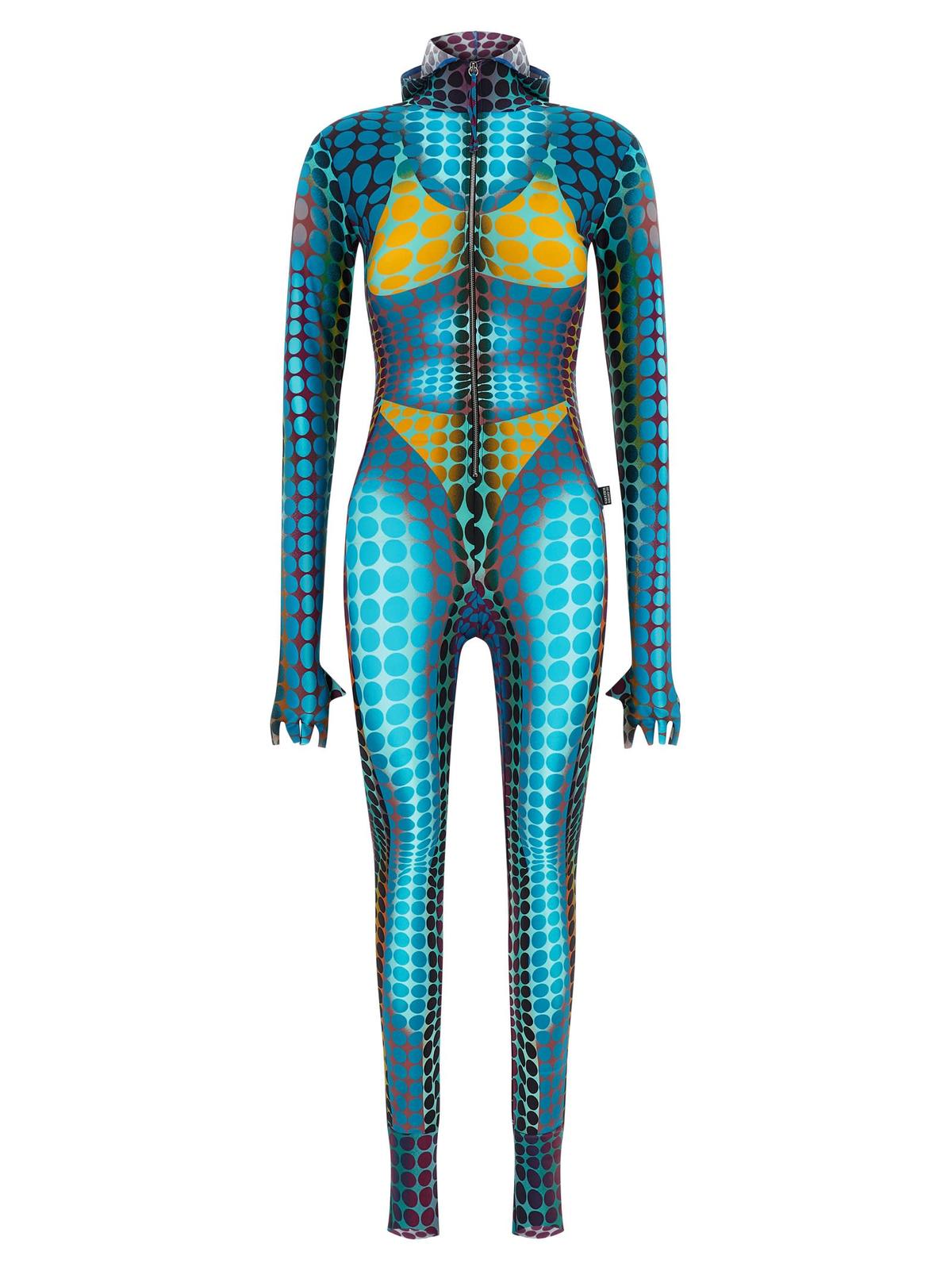 Jean Paul Gaultier Re-Edition The Blue Dots Print Jumpsuit - Multicolor - Image 1 of 4