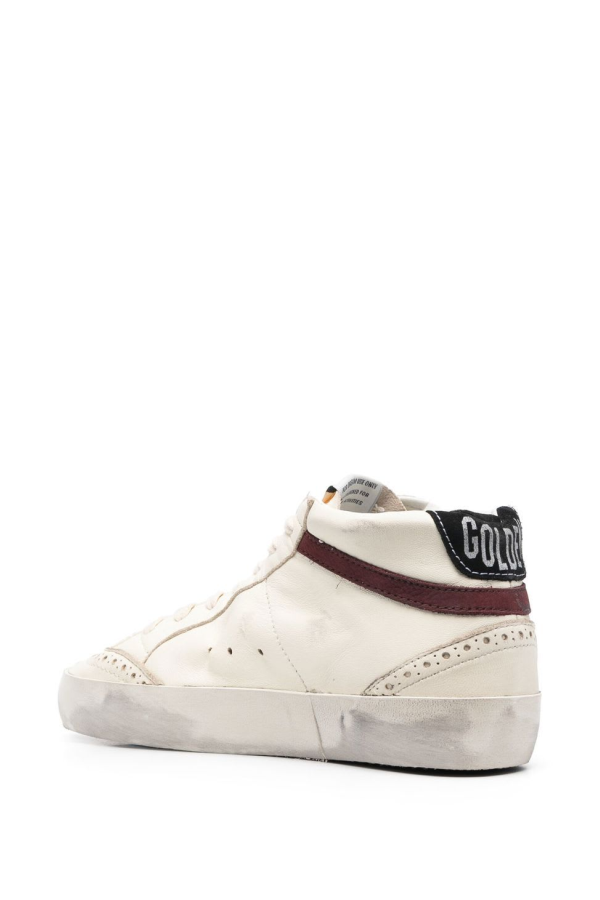 Golden Goose Mid Star Leather Sneakers - White