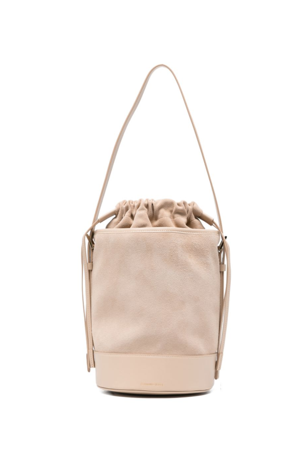 Fabiana Filippi Suede Leather Bucket Bag - Beige
