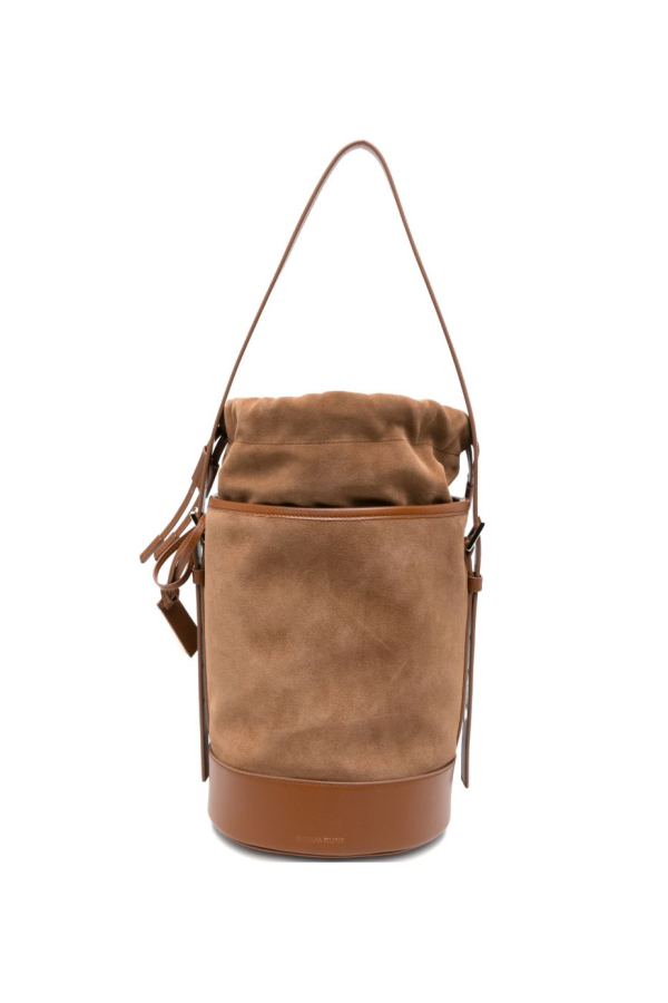 Fabiana Filippi Suede Leather Bucket Bag - Leather Brown