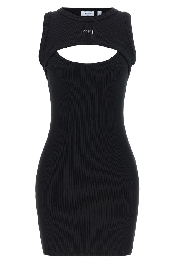 Off-White Off Stamp Dress - White/Black