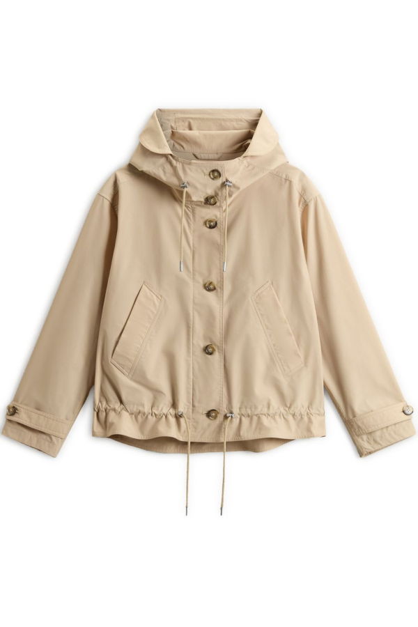 Woolrich Short Parka Coat - Beige