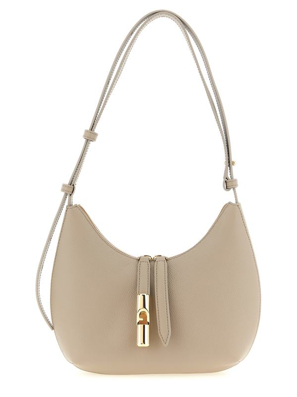 Furla Goccia Small Shoulder Bag - Beige