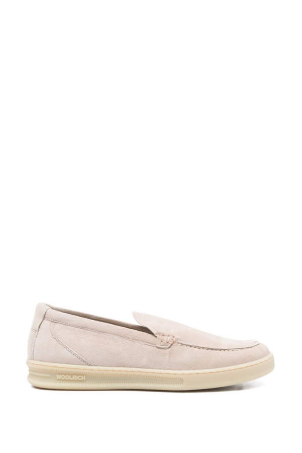 Woolrich Double U Leather Slip-On Sneakers - Beige