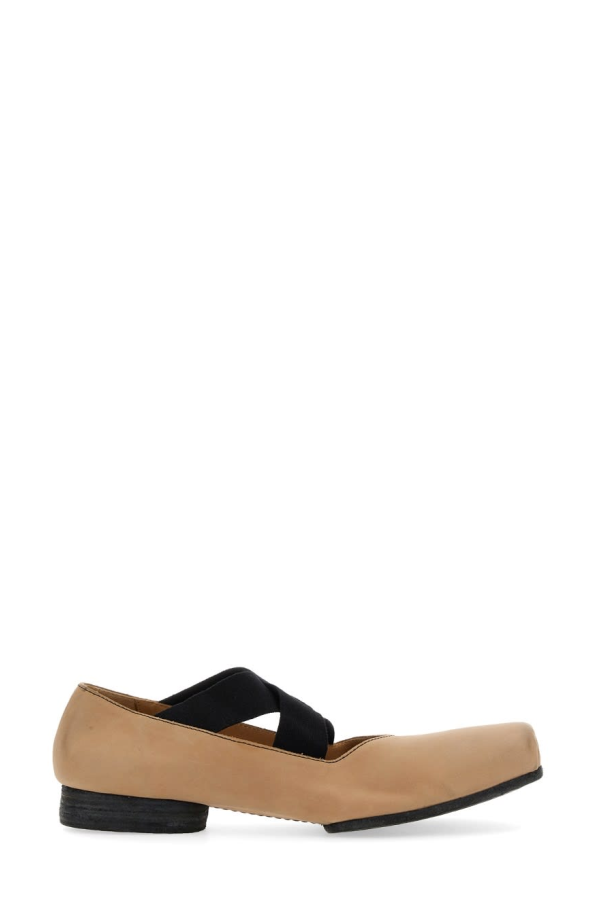 Uma Wang Leather Ballerina Flats - Beige