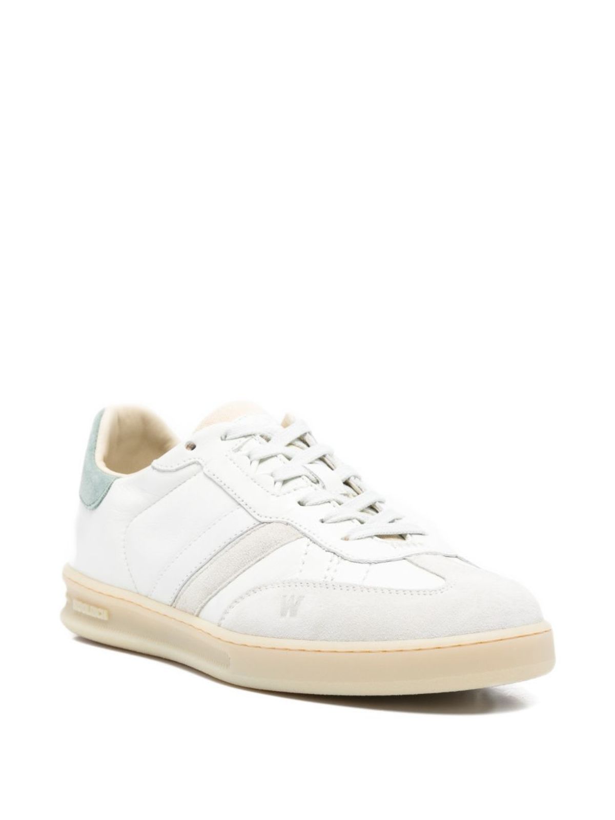 Woolrich Double U Leather Sneakers - Clear Blue - Image 4 of 4