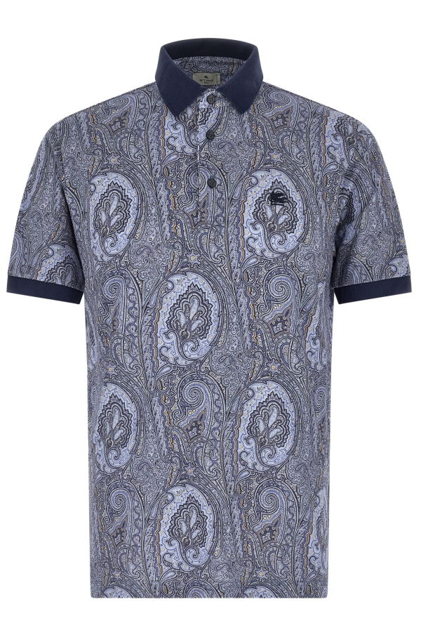 Etro Arnica Paisley Polo Shirt - Blue