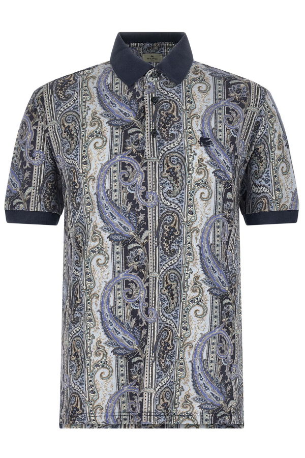 Etro Arnica Paisley Polo Shirt - Blue