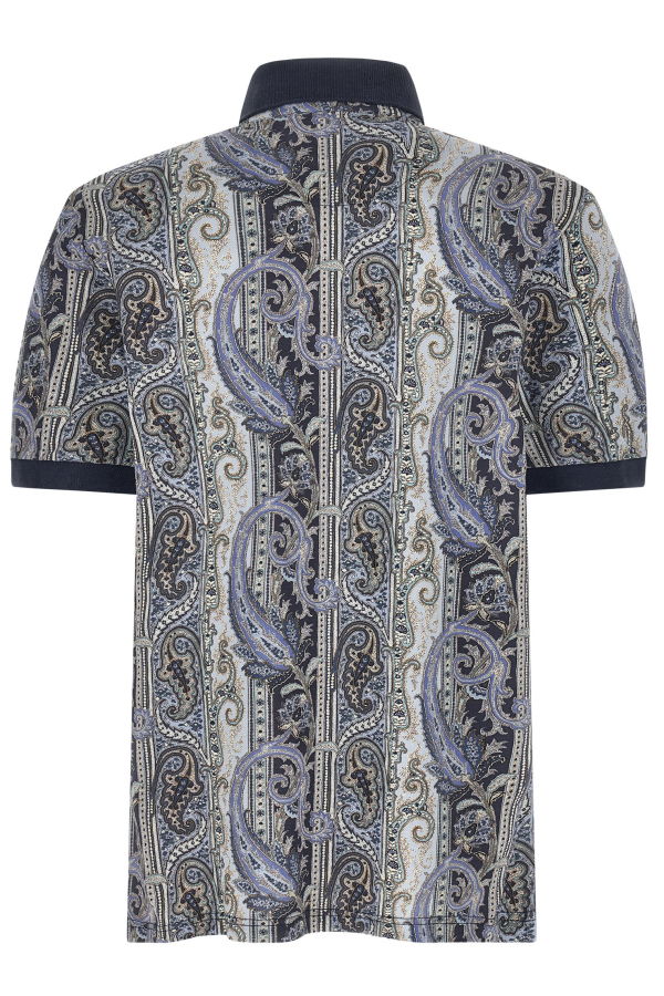 Etro Arnica Paisley Polo Shirt - Blue